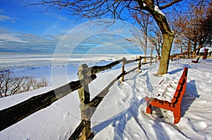 Winter Scene at a Lake