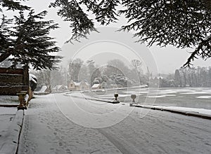 Winter Scene, Melbourne, Derbyshire