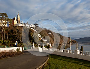 Winter scene at Portmeirion in Wales
