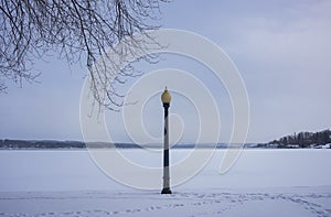 A winter scene at Skaneateles, New York