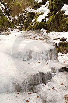 Winter scene of the White creek