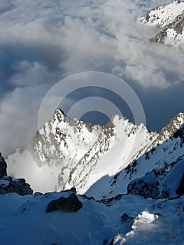 Winter scenery during inversion