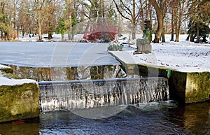 Winter scenery in park