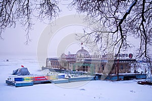 Winter scenery in Songhua River