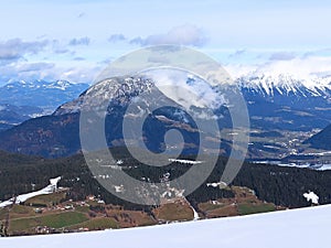 Winter scenery in Tirol in Austria