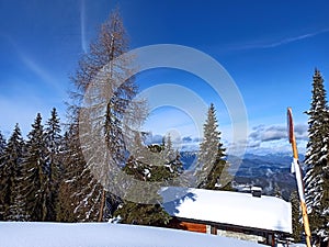 Winter scenery in Tirol in Austria