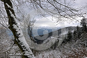 Zima v Malej Fatre, región Turiec, Slovensko