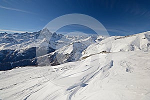 Winter in the scenic italian Alps