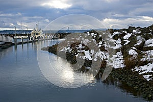 Winter scenic port townsend washington