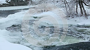 Winter scenic of the River Krynka, Donetsk region, Ukraine