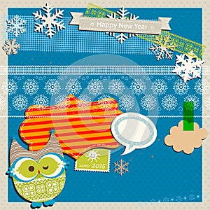 Winter scrapbook template