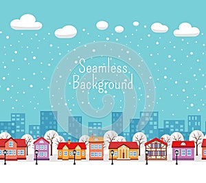 Winter seamless background