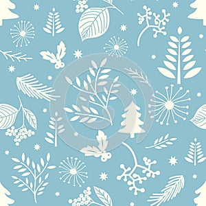 Winter seamless Christmas pattern
