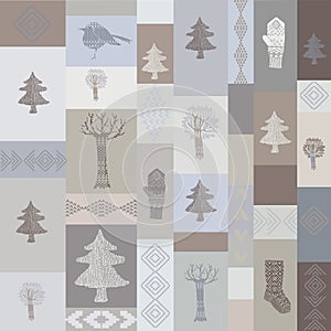 Winter seamless pattern