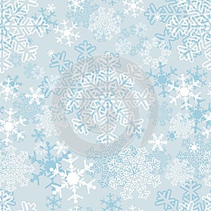 Winter seamless Pattern with beautiful Snowflakes