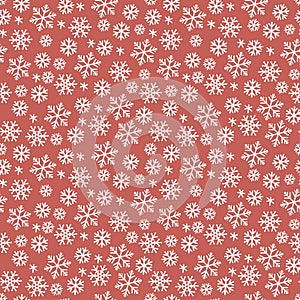 Winter seamless pattern with snowflake.