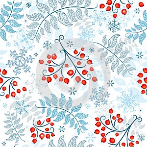 Winter seamless white pattern