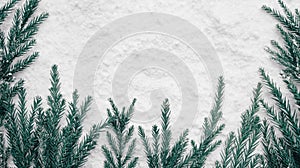 Winter season,christmas concepts ideas with pine tree and snow