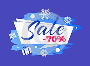 Winter Seasonal Sale Advert Vector Illustration