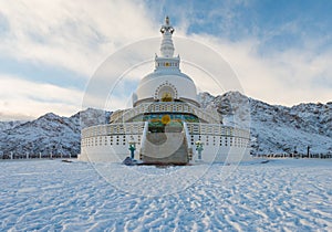 Winter Shanti Stupa