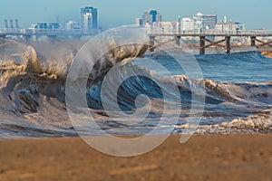 WInter Shorebreak in Seal BEach, California