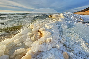 Winter Shoreline Lake Michigan