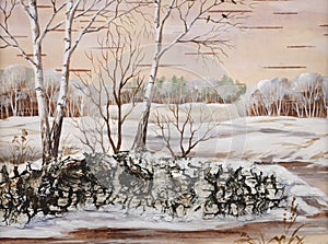 Winter Siberian landscape