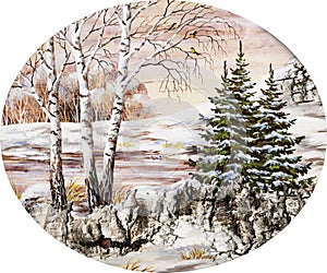 Winter Siberian landscape