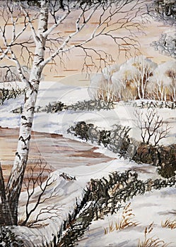 Winter Siberian landscape