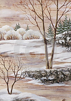 Winter Siberian landscape