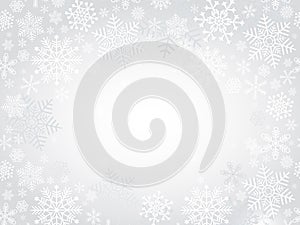 Winter silvery Christmas frame