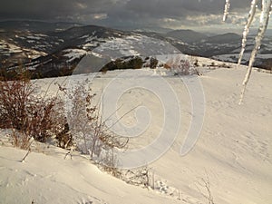 Winter in Sjenica, Serbia photo