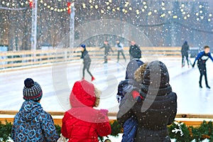 Winter. Skating rink.