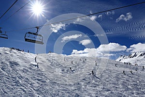 Winter ski resort of Tignes-Val d Isere, France