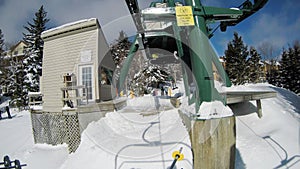 Winter skiing season scenes at snowshoe mountain west viginia