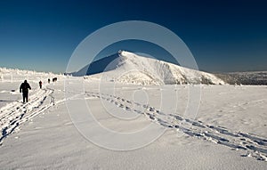 Winter skiing trek photo