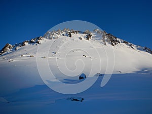 Winter skitouring and climbing in austrian alps