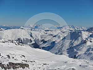 Winter skitouring and climbing in austrian alps