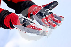 La nieve guantes 