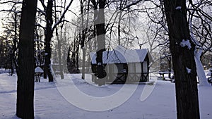 Winter snow in Gorky park