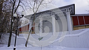 Winter snow in Gorky park