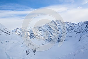 Winter and Snow in Jungrau, Switzerland