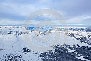 Winter and Snow in Jungrau, Switzerland