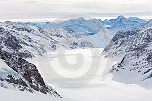 Winter and Snow in Jungrau, Switzerland