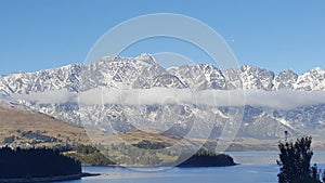 Winter snow mountain in Queenstown, New Zealand