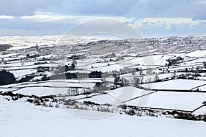 Winter snow on the North York Moors - England photo