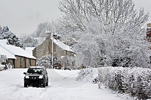 Winter snow in North Yorkshire - United Kingdom