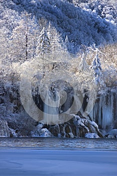 Winter-snow in Plitvice Lakes Nationa Park