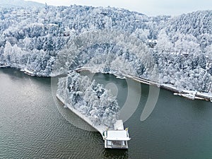 Winter snow scene in Lushan Mountain Lu 5A National Park Scenic Area  Jiujiang, Jiangxi, China