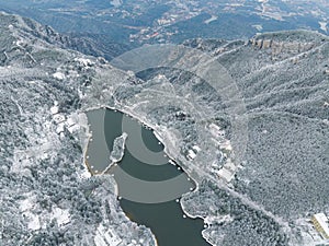 Winter snow scene in Lushan Mountain Lu National Park Scenic Area, Jiujiang, Jiangxi, China